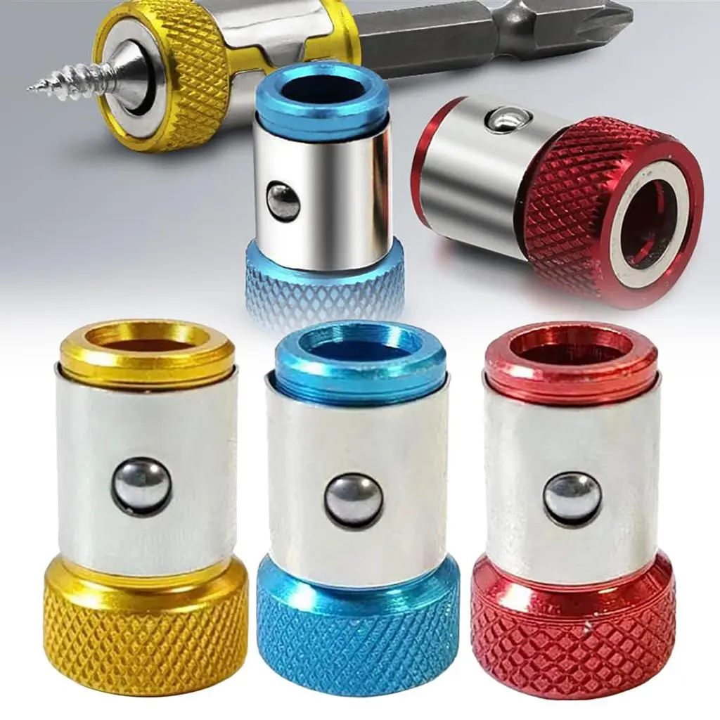 Magnetic Screw Ring Bit, 1/4" (6.35 mm), Assorted Colors, Pack of 6 Pcs
