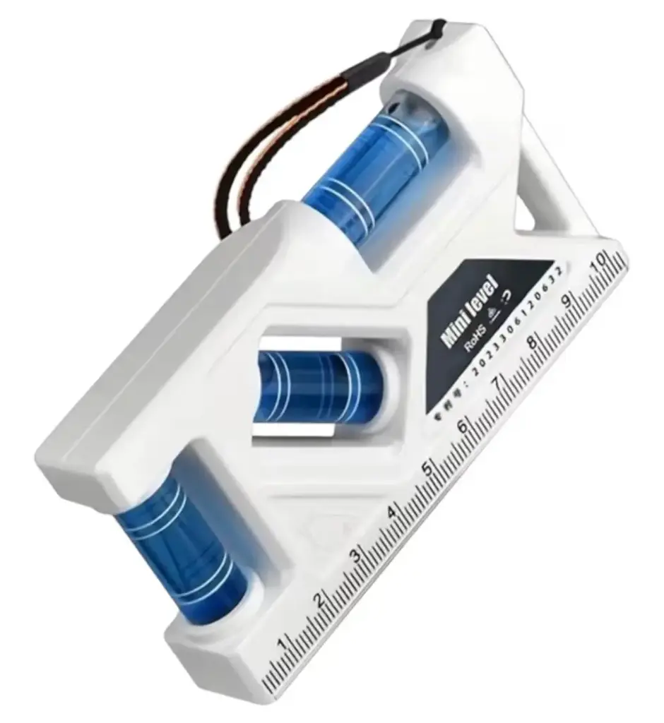 Mini Magnetic Bubble Level Ruler, 3 Bubble Indicators