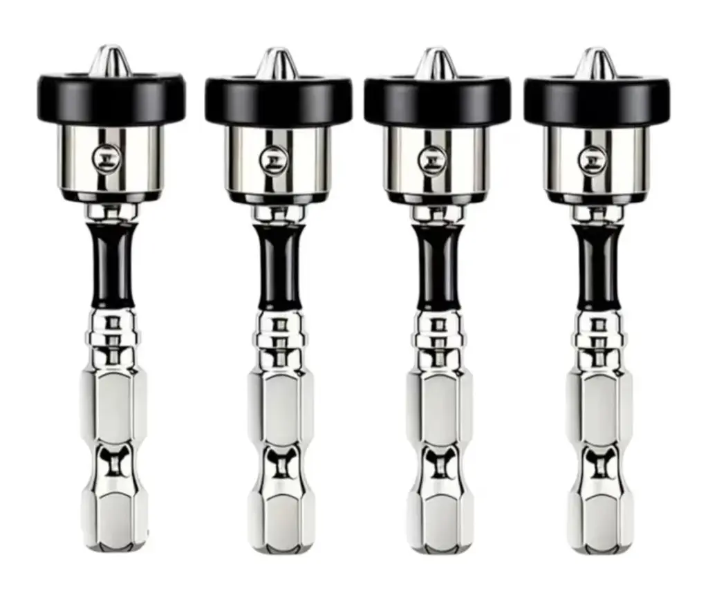 Depth-limited Screwdriver Bit with String Magnetic Force (Pack of 4 Pcs)