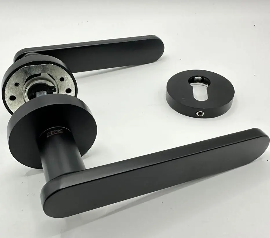 YARCK MRL Lever Handle Heavy Duty Zinc with Escutcheon and Screws, Black