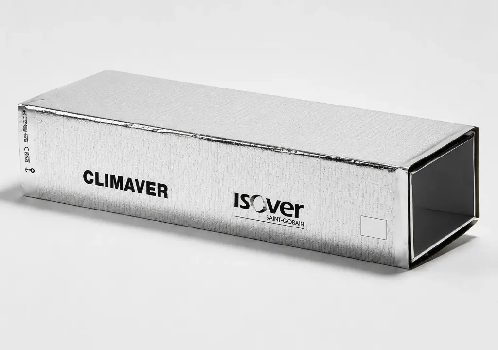 Предизолированный воздуховод CLIMAVER со встроенной внутренней облицовкой и скрытыми аксессуарами, 25 мм (за м²)