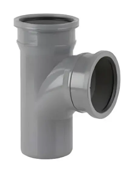COSMOPLAST UPVC Tee Push Type Grey, 4"