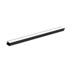 BERGO Solas Flat Frameless Alu Profile with Milky White Diffuser, 10 x 10 x 2500 mm, Black