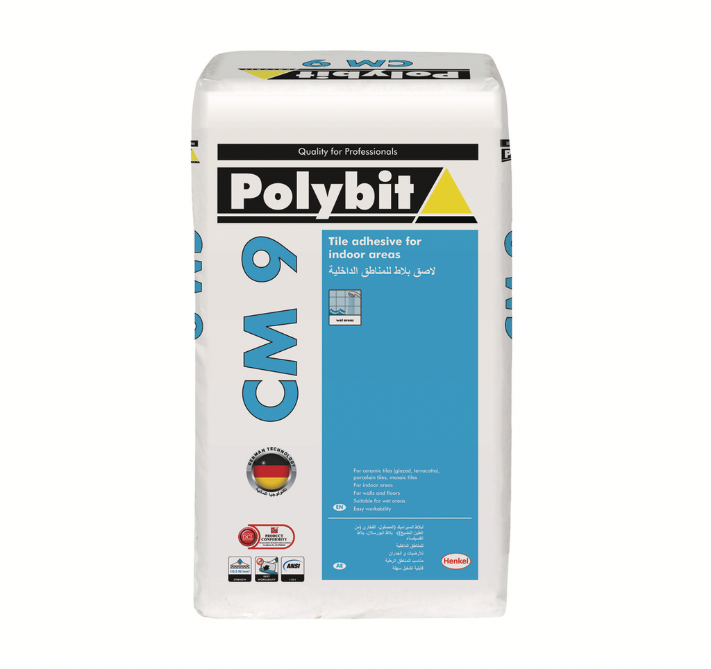 Henkel Polybit CM 9 General Purpose Tile Adhesive, White, 20 kg