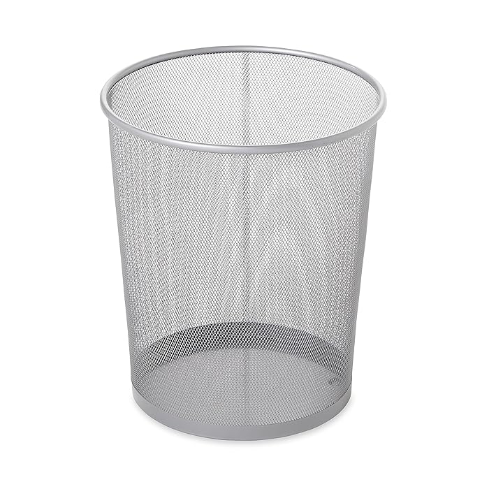 Rubbermaid Mesh Metal Waste Basket, 5 Gal