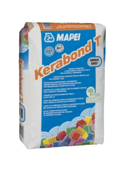 Цементный клей для плитки Mapei Kerabond T Grey, 25 кг
