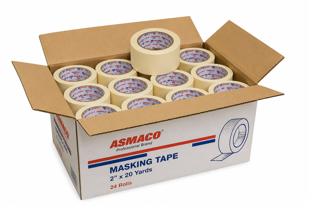 Asmaco Masking Tape 2" × 20 Yards (24 Pcs/Box)