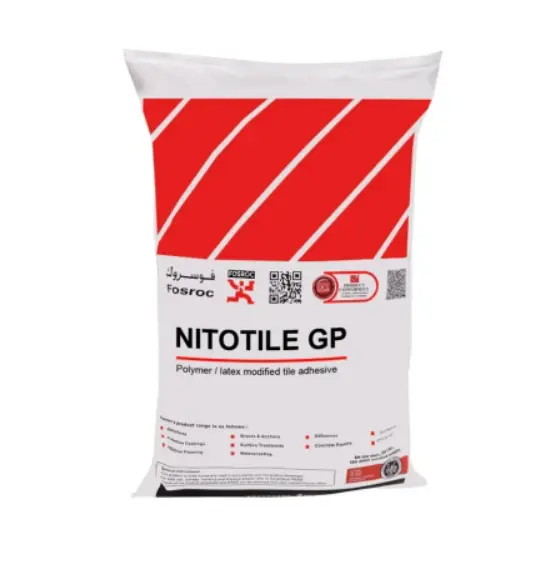 Fosroc NitoTile GP Grey Cementitious Tile Adhesive, 25 kg