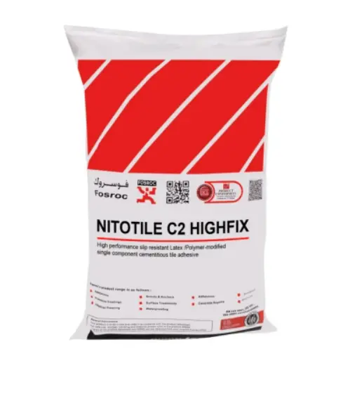 Fosroc NitoTile C2 HighFix Grey Cementitious Tile Adhesive, 25 kg