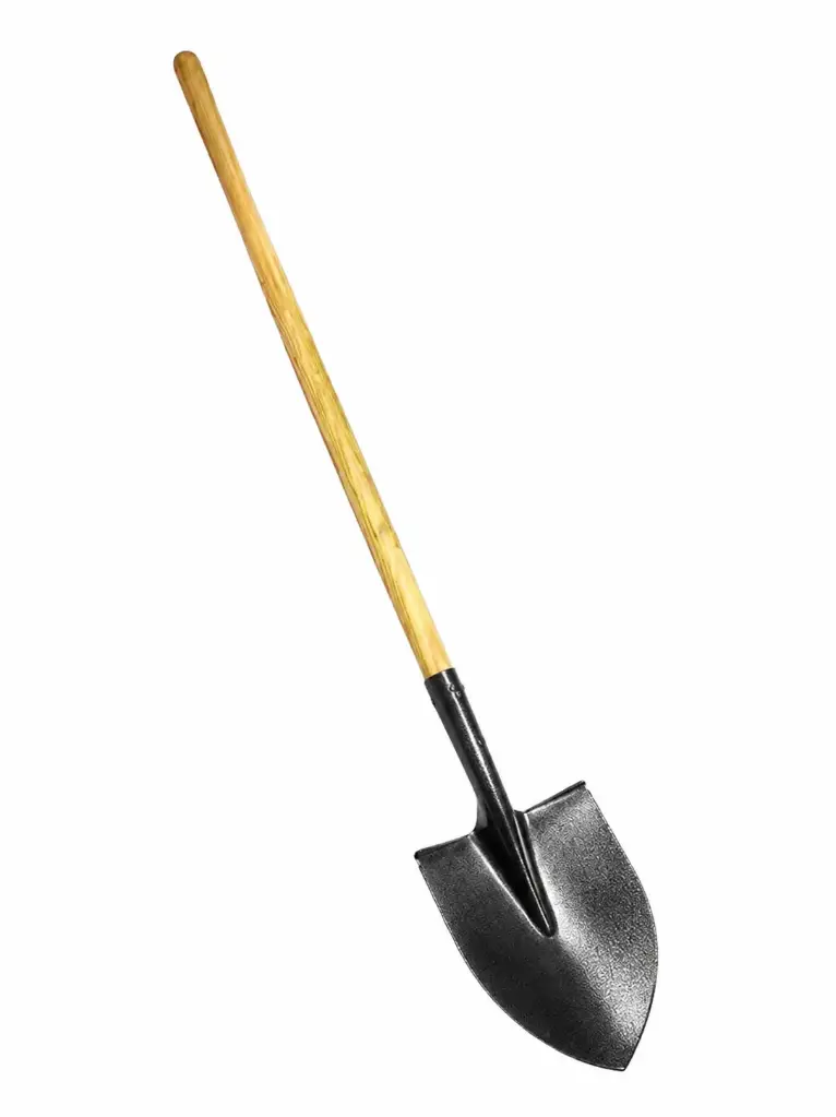 Tomax Pointed Shovel with Wooden Handle
