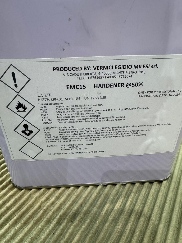 Milesi Hardener @50% 2.5 L