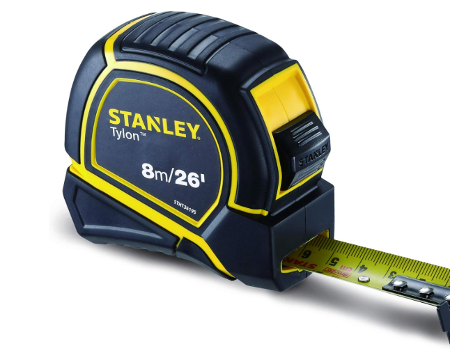 Stanley Tylon Short Tape Measure 8m/26' x 25mm, Yellow/Black - STHT36195
