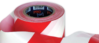 WARNING TAPE 3"X100 MTR RED AND WHITE