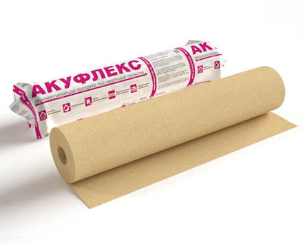 Звукоизоляционная подложка Акуфлекс 1000×4 мм (рулон 15 м)