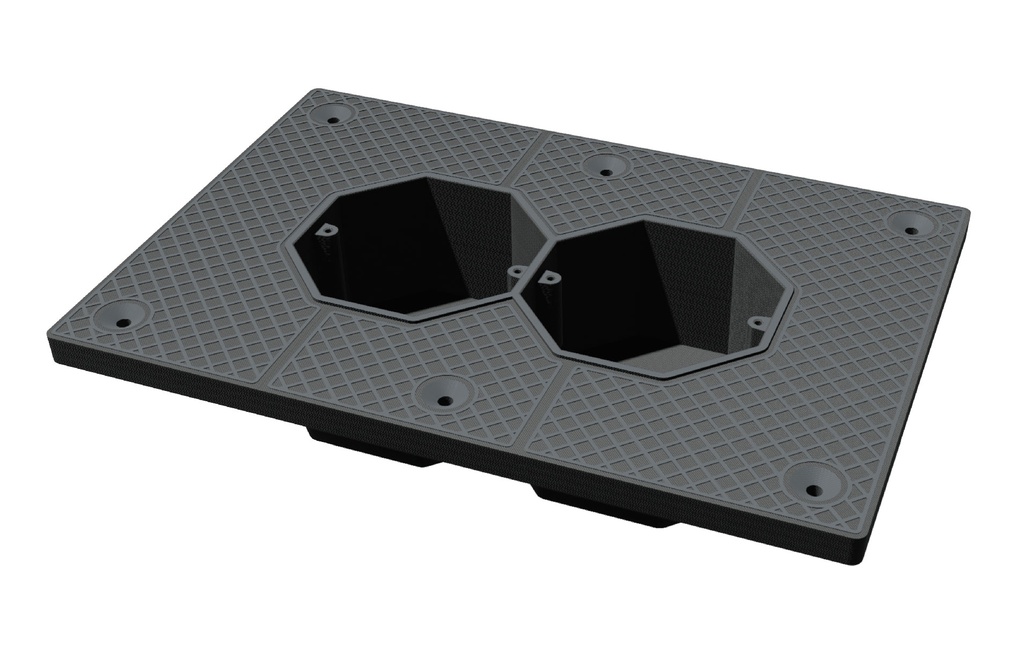 Soundproof socket box Ultrakustik for 2 posts 1406.0202