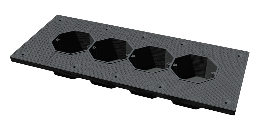 Soundproof socket box Ultrakustik, for 4 posts 1406.0204