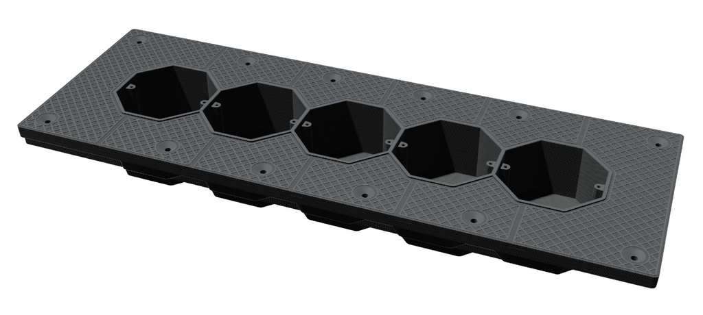 Soundproof socket box Ultrakustik, for 5 posts 1406.0205