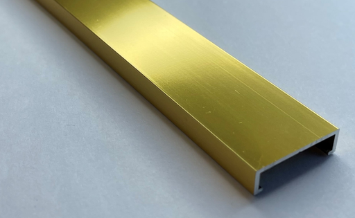 Prolistel Aluminium Profile, Polished Gold, 25 mm × 2.7 m