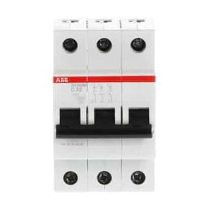 ABB MINIATURE CIRCUIT BREAKER SH203 C32 TP MCB 6KA 32A