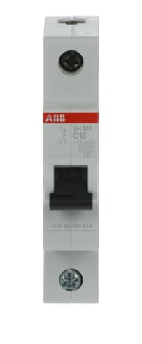 ABB MINIATURE CIRCUIT BREAKER SH201-C16 SP MCB 6KA 16A
