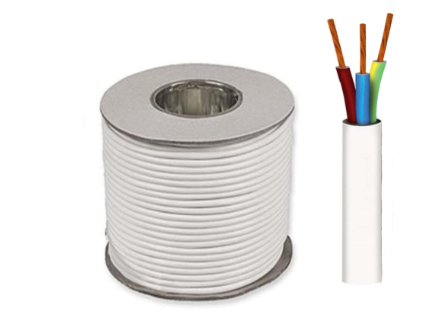 [RR FLEXIBLE CABLE WHITE 3C X 1.5] RR FLEXIBLE CABLE WHITE 3C X 1.5 / Roll 100 YARD