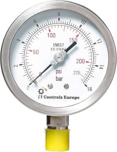 PI Controls UK Pressure Gauge
