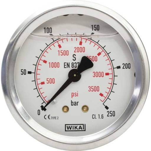 WIKA Pressure gauge 0-400 63 mm 1/4"M