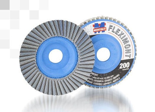 Montolit FLEXIMONT 200 Diamond Flap Disc for Tile & Porcelain Grinding / Алмазный лепестковый диск Montolit FLEXIMONT 200 по плитке и керамограниту