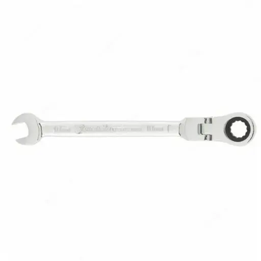 [148629] MTX Joint Combination Ratchet Wrench, 10 mm, Mirror Chrome, CrV / Ключ комбинированный трещоточный шарнирный MTX, 10 мм, зеркальный хром, CrV