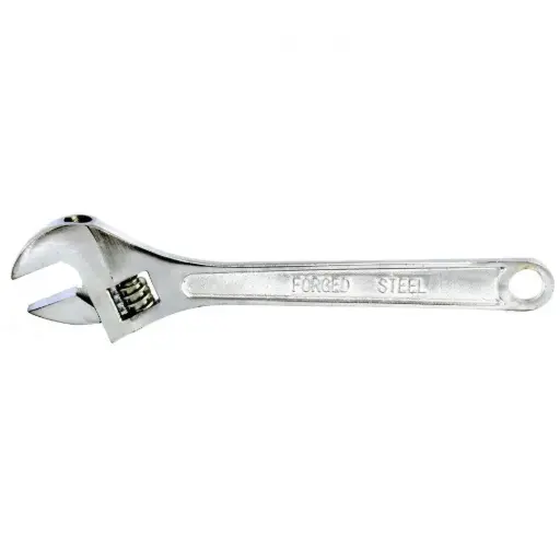 [155405] Sparta Adjustable Chrome Plated Wrench, 375 mm