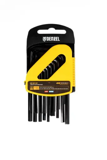 [7712307] Denzel Hex Key Set, 25 pcs, Combinated / Набор шестигранных ключей, 25 шт, комбинированный — 7712307