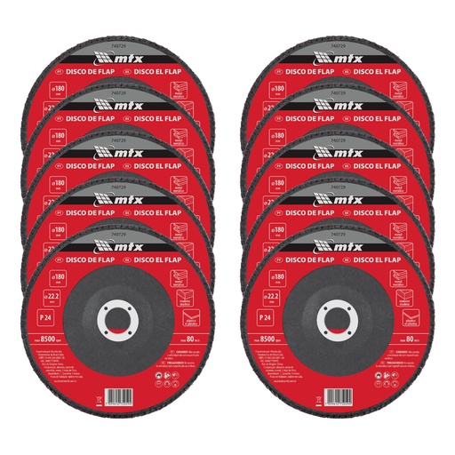 [740729] Flap disc, P 24, 180 22,2 mm// MTX 740729