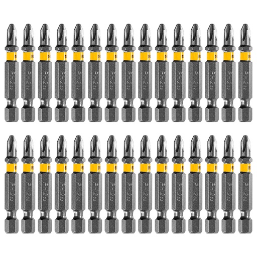 [11682] Denzel Bit Set PH2 × 50 mm, 30 pcs (Plastic Box) / Набор бит Дензел PH2 × 50 мм, 30 шт. (пластиковый бокс)