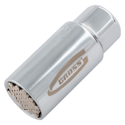 [13191] Multi size drive socket, 3/8", 6-21mm, CrV, chrome plated// Gross