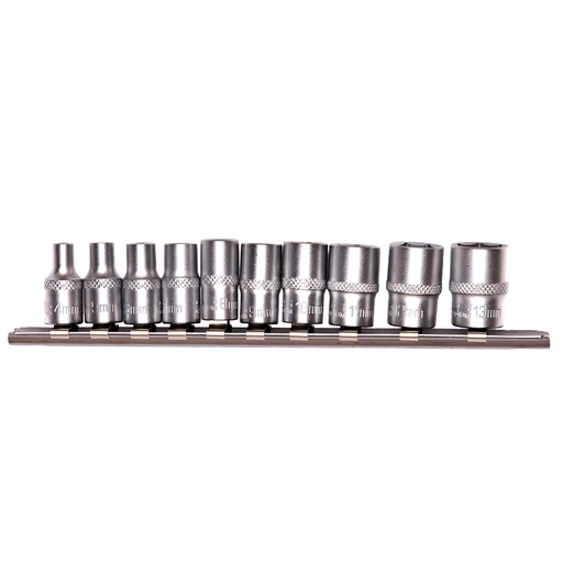 [13602] 1/4" socket set, hexagonal, CrV, 10pcs,, 4-13 mm// Stels 13602