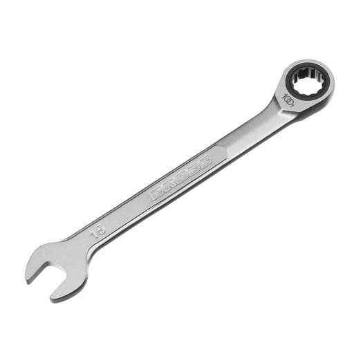 [14853] Combination ratchet wrench 15 mm// Gross 14853