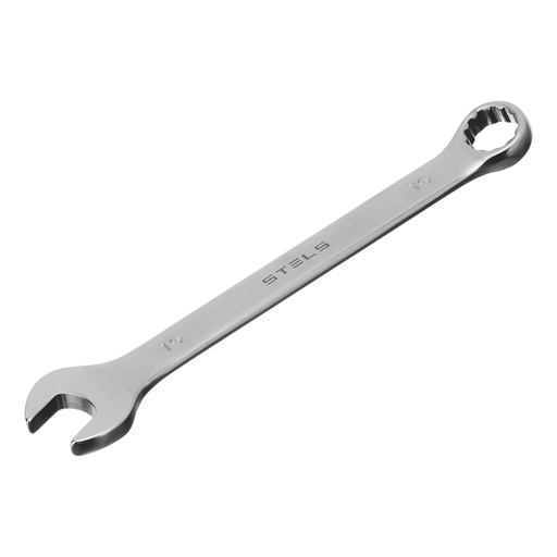 [15211] Combination spanner, 14 mm, CrV, satin chrome// Stels