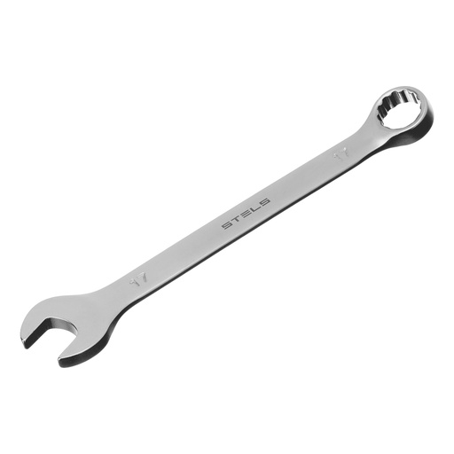[15213] Combination spanner, 17 mm, CrV, satin chrome// Stels