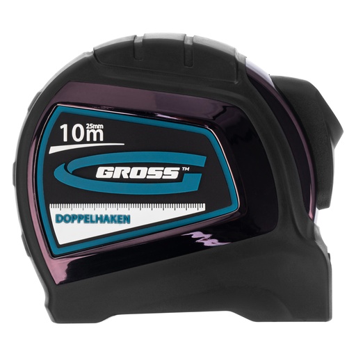 [31126] 10m x 25mm Measuring Tape, 2-side scale, double end hook// Gross