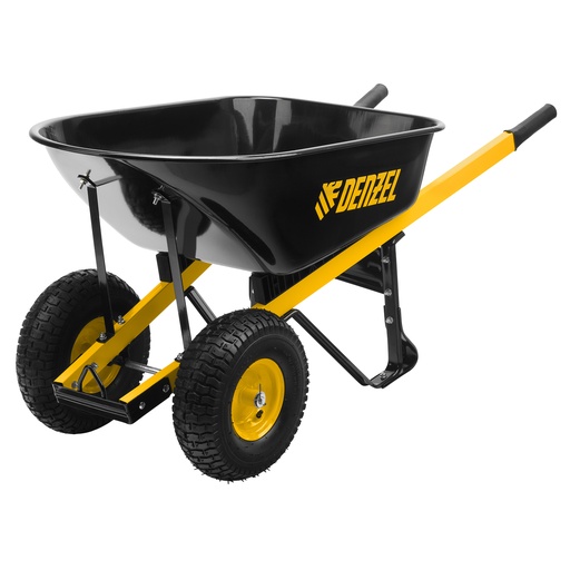[69000] Construction wheelbarrow, reinforced, volume 140 l, 250kg, two-wheeled, wheel 15х6,00-6// Denzel 69000