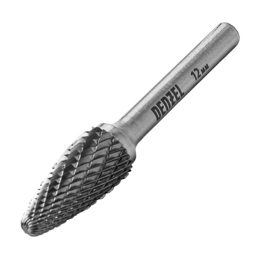 [72044] Carbide burr bit for metal, tree shape, type F, 12 mm // Denzel 72044
