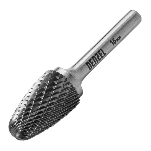 [72046] Carbide burr bit for metal, tree shape, type F, 16 mm // Denzel 72046