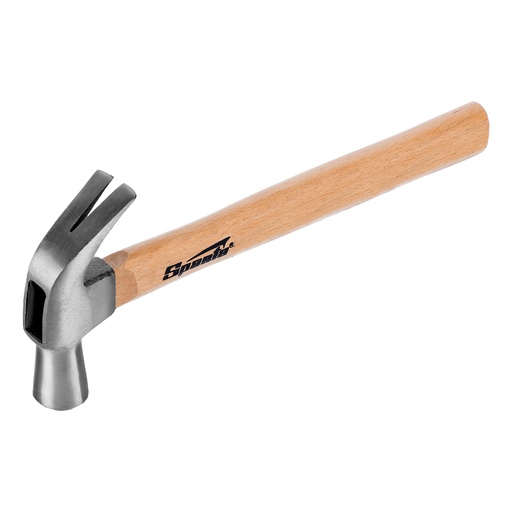 [104205] Claw hammer, 450g, 27 mm peen with wooden handle// Sparta