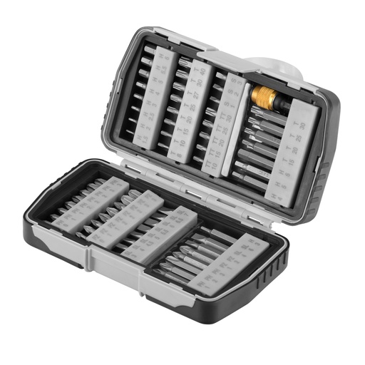 [113279] Bit set with magnet adapter, CrV, in plastic box, 64 pcs,// MTX