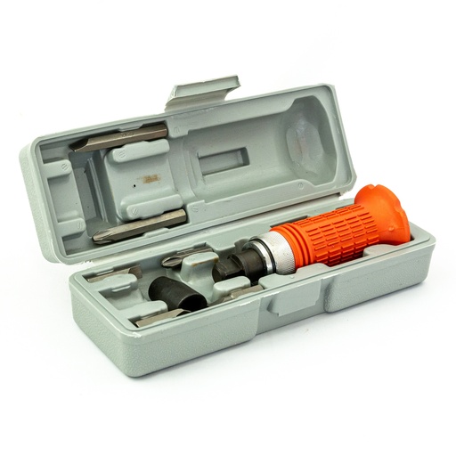 [115799] Impact-swivel screwdriver 1/2", bit set, 6 pcs,, rubberized handle, in plastic box// MTX