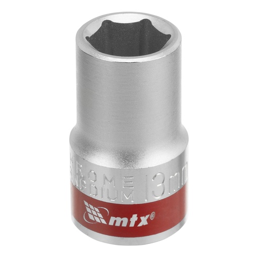 [131139] Hex drive socket 13mm , CrV, 1/2", chrome plated// MTX
