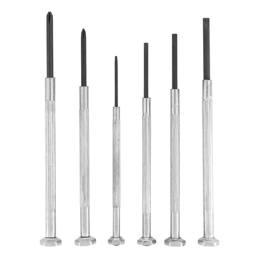 [133445] Screwdriver set for precision work, 6 pcs,, PH + SL, CS, "Point" handle// Sparta