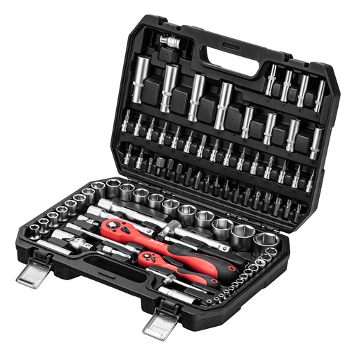 [135099] Tool kit,1/2”,1/4”,CrV, plastic case 94 pcs,// MTX