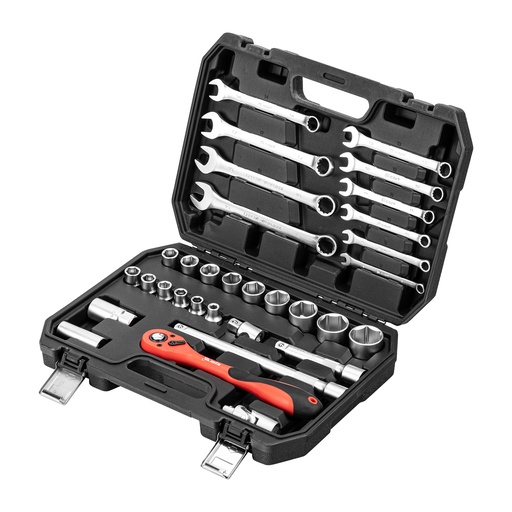 [135279] Tool kit, 1/2”, CrV, plastic case 32 pcs,// MTX