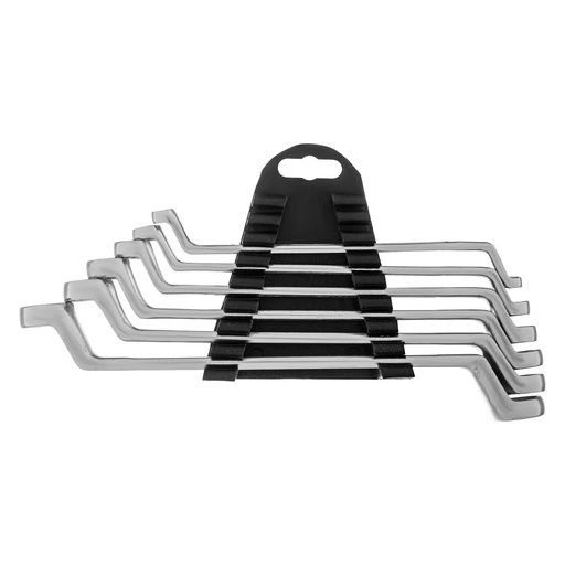 [153305] 6 pcs, Ring spanner kit, 6-17 mm, chromized// Sparta